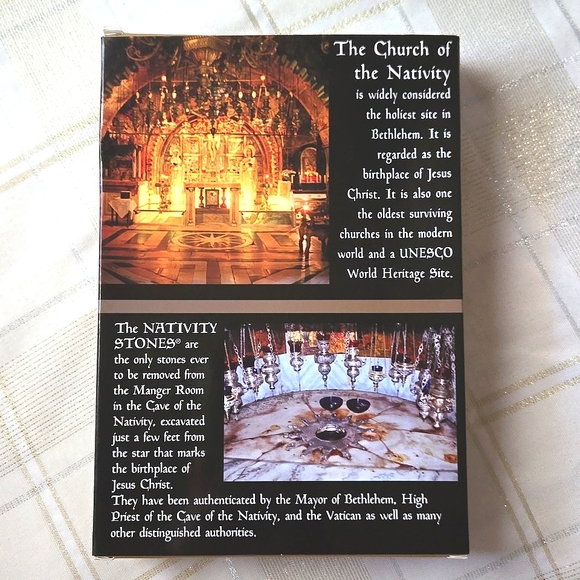 Nativity Stone Cross Necklace w/Authentication Certificate - Picture 5 of 16